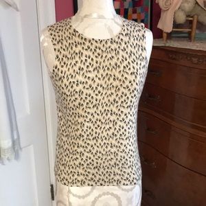 Short Sleeve Animal Print Top